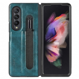 Deksel Til Samsung Galaxy Z Fold 3 5G Style Leather Stylus Holder Caseneo