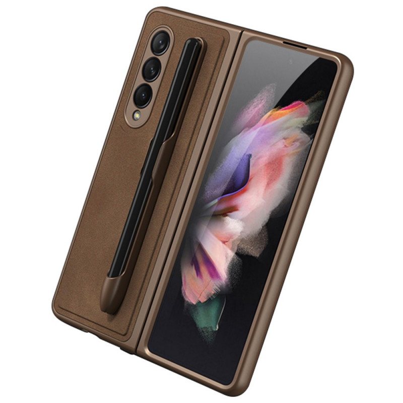 Deksel Til Samsung Galaxy Z Fold 3 5G Stylusholder I Skinneffekt Gkk