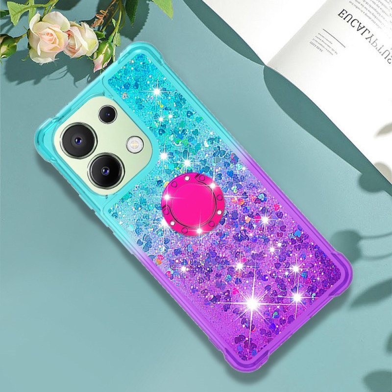 Deksel Xiaomi Redmi Note 13 4g Glitter Ring-holder Beskyttelse Deksel