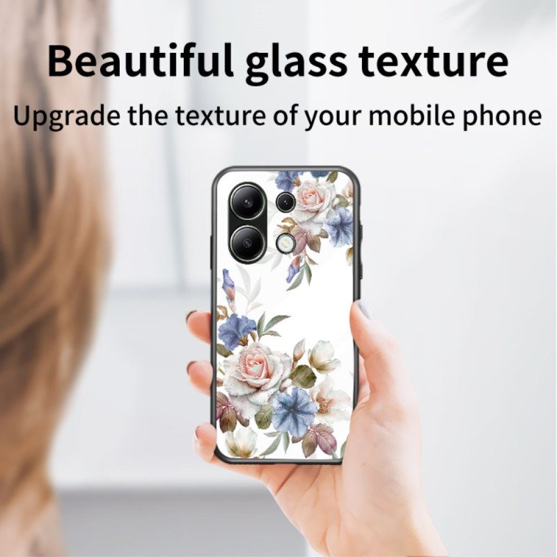 Deksel Xiaomi Redmi Note 13 4g Mobildeksel Floral Ring-holder