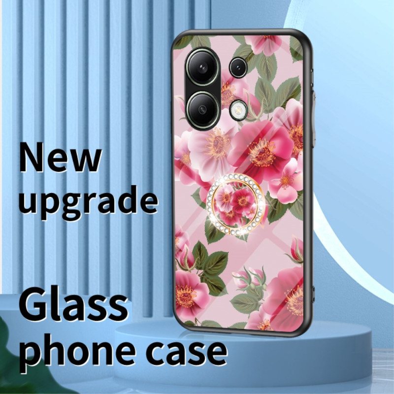 Deksel Xiaomi Redmi Note 13 4g Mobildeksel Floral Ring-holder