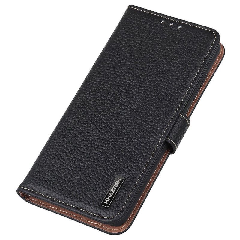 Folio Deksel Til Xiaomi Redmi Note 13 4g Khazneh Litchi Leather