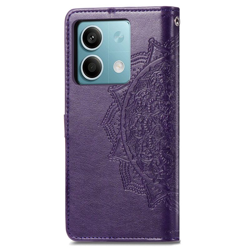 Folio Deksel Xiaomi Redmi Note 13 4g Mandala Sun I Lnaière Beskyttelse Deksel