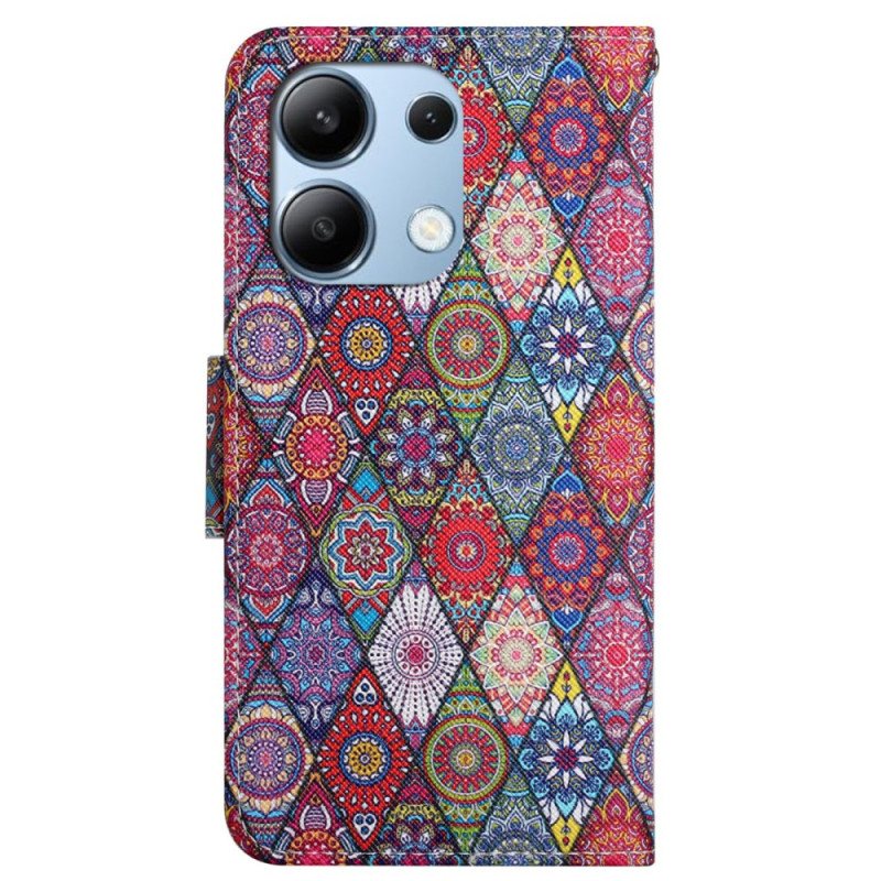 Folio Deksel Xiaomi Redmi Note 13 4g Nøkkelbånd Kaleidoskop