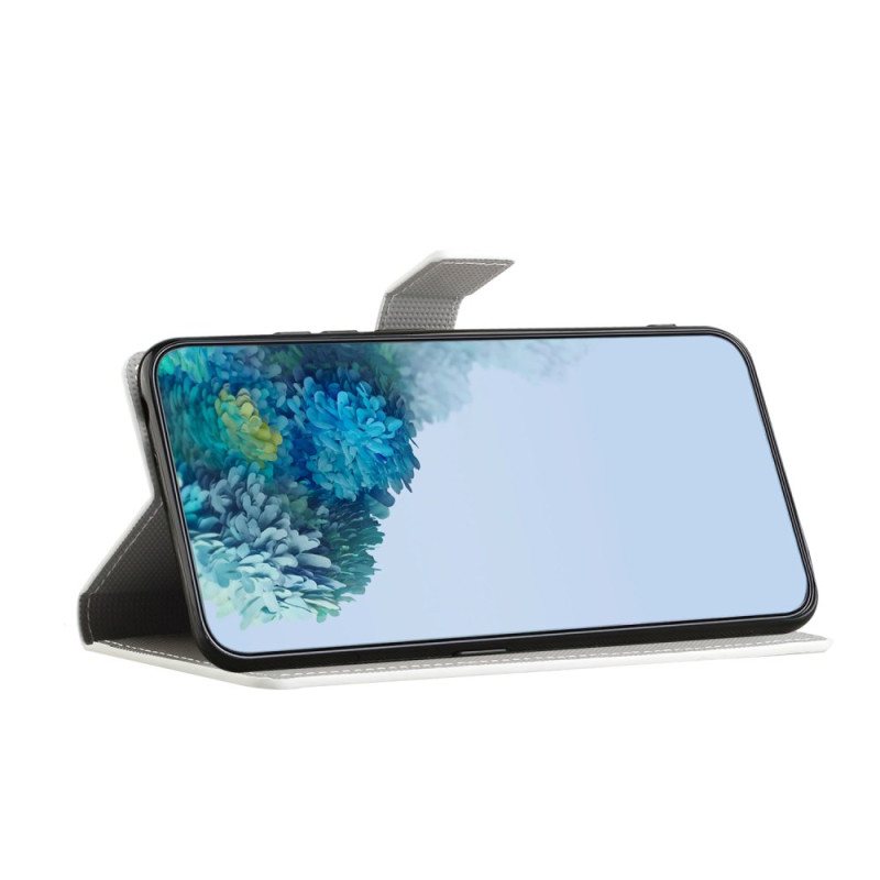 Folio Deksel Xiaomi Redmi Note 13 4g Plommeblomster Beskyttelse Deksel