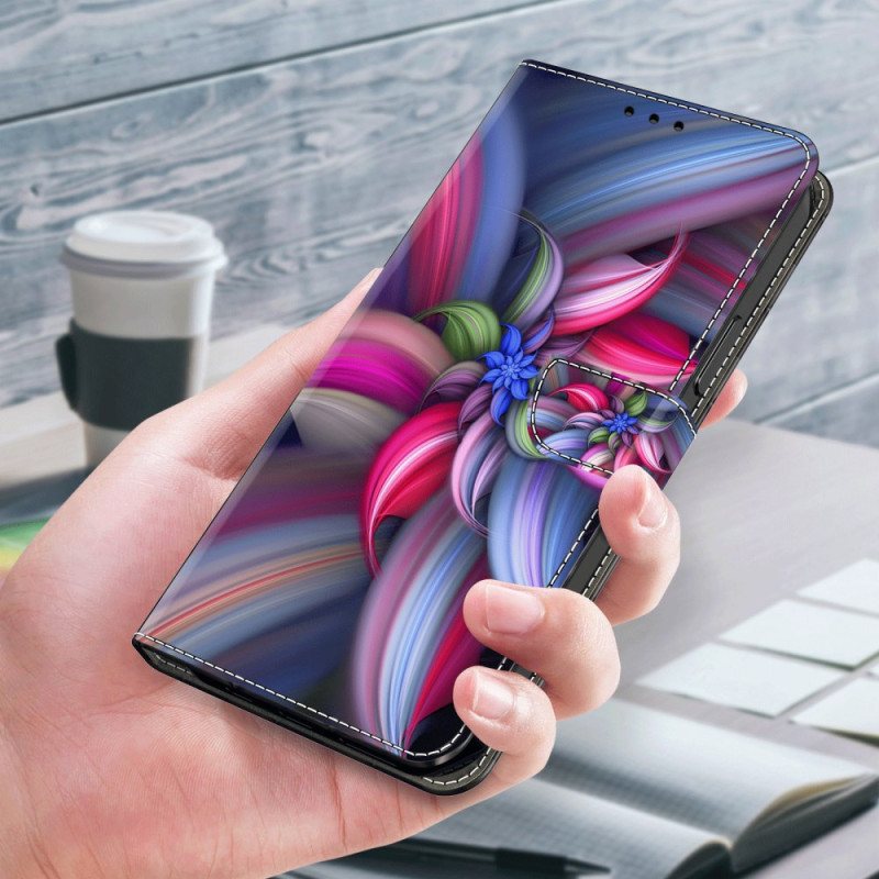 Lærdeksel Folio Deksel Xiaomi Redmi Note 13 4g Fargerike Blomster