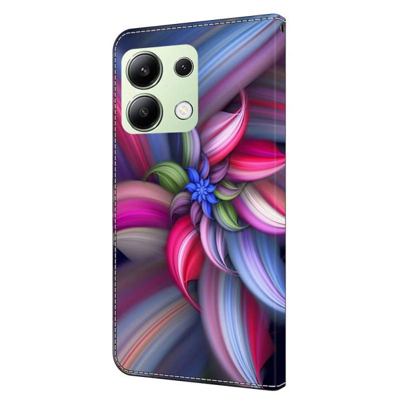 Lærdeksel Folio Deksel Xiaomi Redmi Note 13 4g Fargerike Blomster