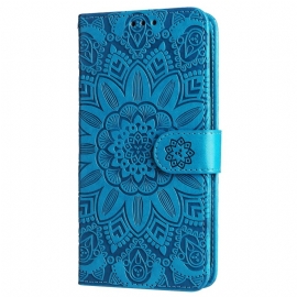 Lærdeksel Folio Deksel Xiaomi Redmi Note 13 4g Mobildeksel Blomstermandala Med Stropp