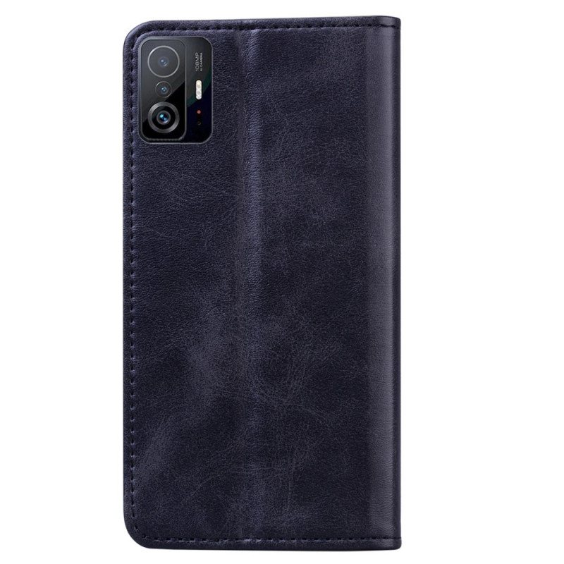 Beskyttelse Deksel Til Xiaomi 11T / 11T Pro Folio Deksel Bi-tekstur Business Leather Effect