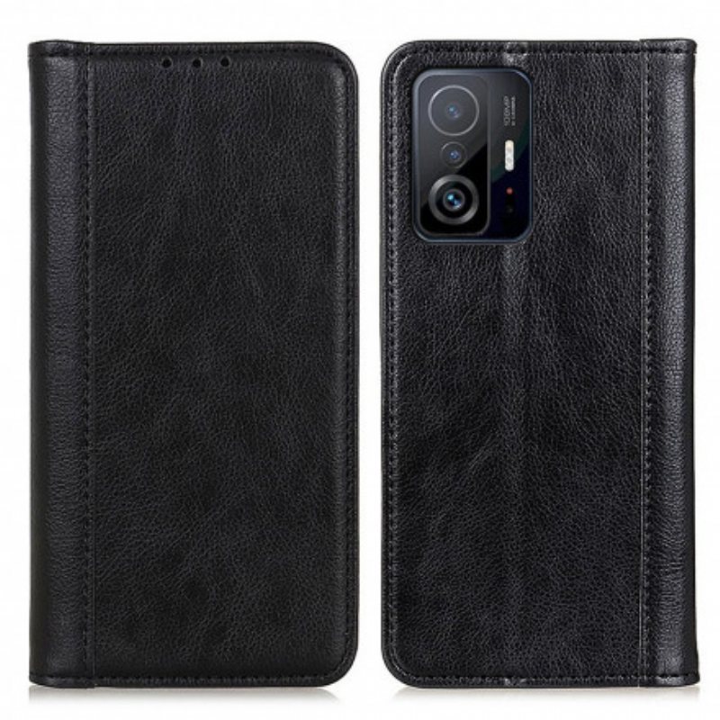 Beskyttelse Deksel Til Xiaomi 11T / 11T Pro Folio Deksel Elegance Split Litchi Leather