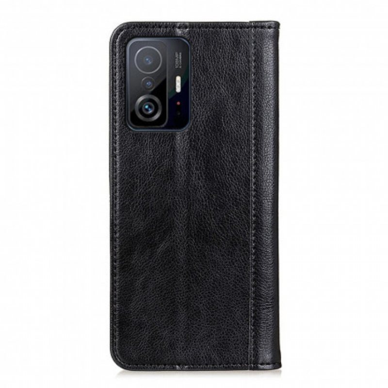 Beskyttelse Deksel Til Xiaomi 11T / 11T Pro Folio Deksel Elegance Split Litchi Leather