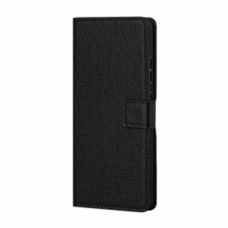 Folio Deksel Til Xiaomi 11T / 11T Pro Litchi Grain Leather Effect