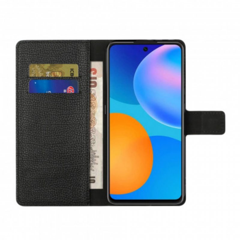 Folio Deksel Til Xiaomi 11T / 11T Pro Litchi Grain Leather Effect