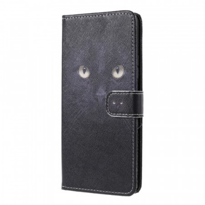 Folio Deksel Til Xiaomi 11T / 11T Pro Med Kjede Strappy Black Cat Eyes