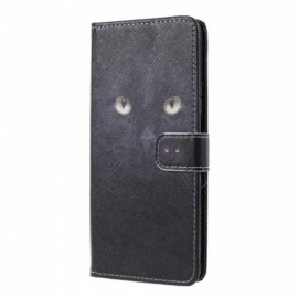 Folio Deksel Til Xiaomi 11T / 11T Pro Med Kjede Strappy Black Cat Eyes