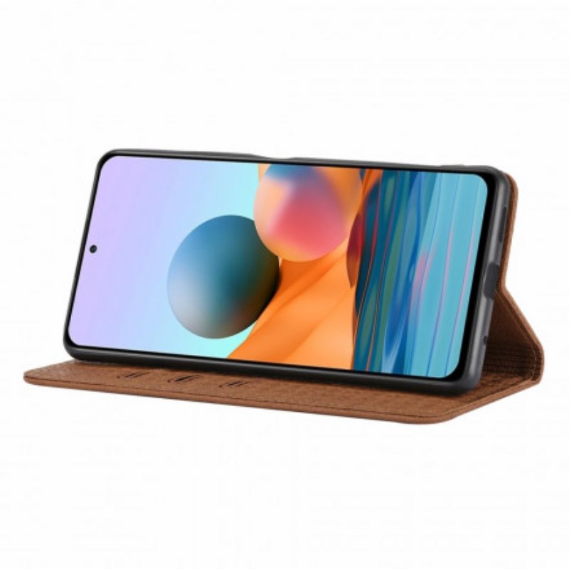 Folio Deksel Til Xiaomi 11T / 11T Pro Med Kjede Strappy Vevd Skinnstil