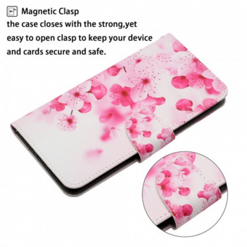 Folio Deksel Til Xiaomi 11T / 11T Pro Rosa Blomster