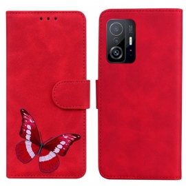 Folio Deksel Til Xiaomi 11T / 11T Pro Skin-touch Butterfly