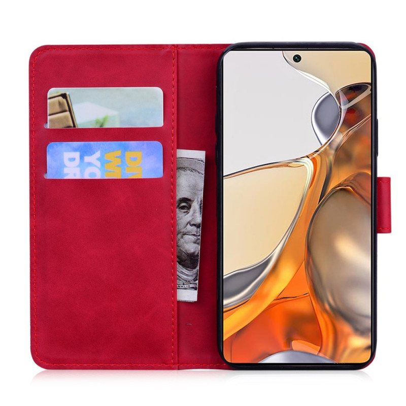 Folio Deksel Til Xiaomi 11T / 11T Pro Skin-touch Butterfly