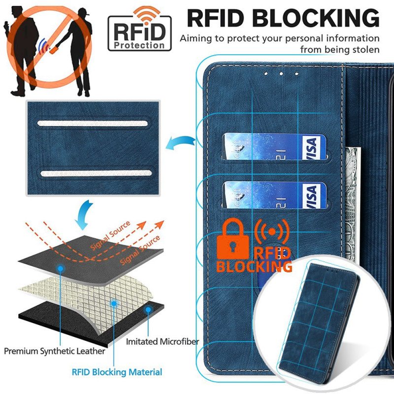 Folio Deksel Til Xiaomi 14 Rfid-blokkeringslommebok