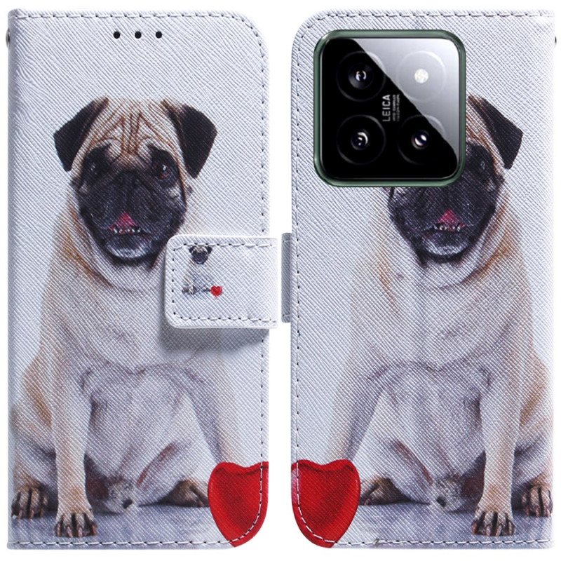 Folio Deksel Xiaomi 14 Mops Hund