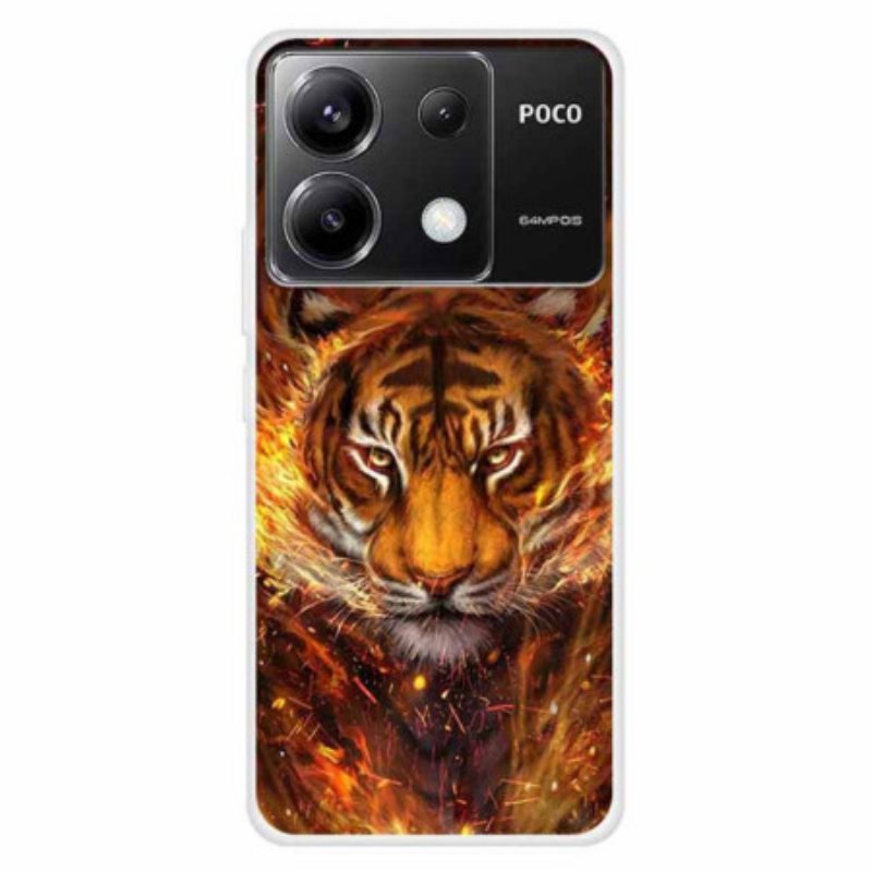 Deksel Xiaomi Redmi Note 13 Pro 5g Tiger I Flamme Beskyttelse Deksel