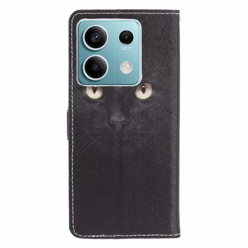 Folio Deksel Til Xiaomi Redmi Note 13 Pro 5g Strappy Cat Eyes