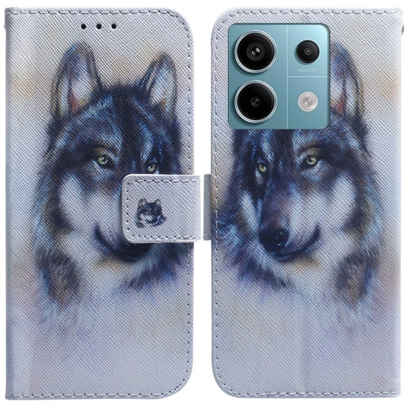 Folio Deksel Xiaomi Redmi Note 13 Pro 5g Akvarellhund