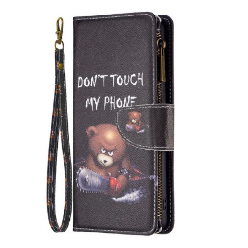 Folio Deksel Xiaomi Redmi Note 13 Pro 5g Dangerous Bear Lommebok Beskyttelse Deksel