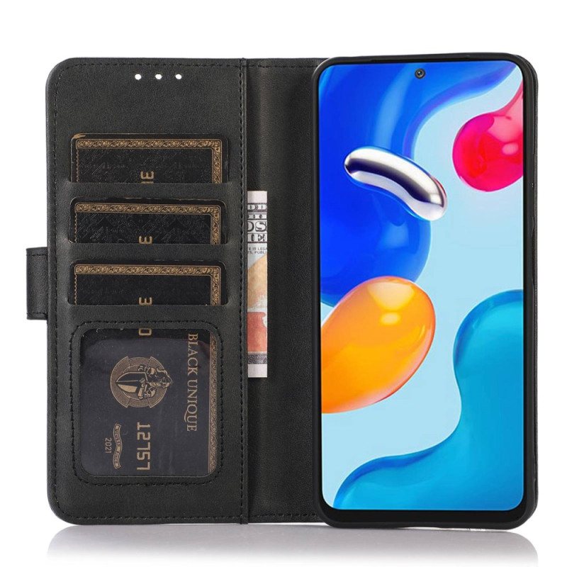 Folio Deksel Xiaomi Redmi Note 13 Pro 5g Skinneffekt Beskyttelse Deksel