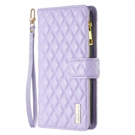 Folio Deksel Til Realme C35 Med Kjede Binfen Farge Quilted Strappy Style