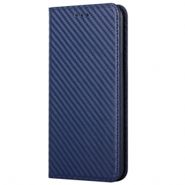 Beskyttelse Deksel Til iPhone 14 Pro Med Kjede Folio Deksel Strappy Carbon Fiber Style