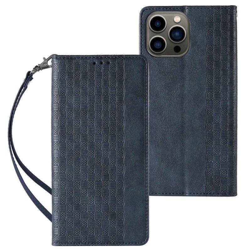 Beskyttelse Deksel Til iPhone 14 Pro Med Kjede Folio Deksel Vintage Strappy