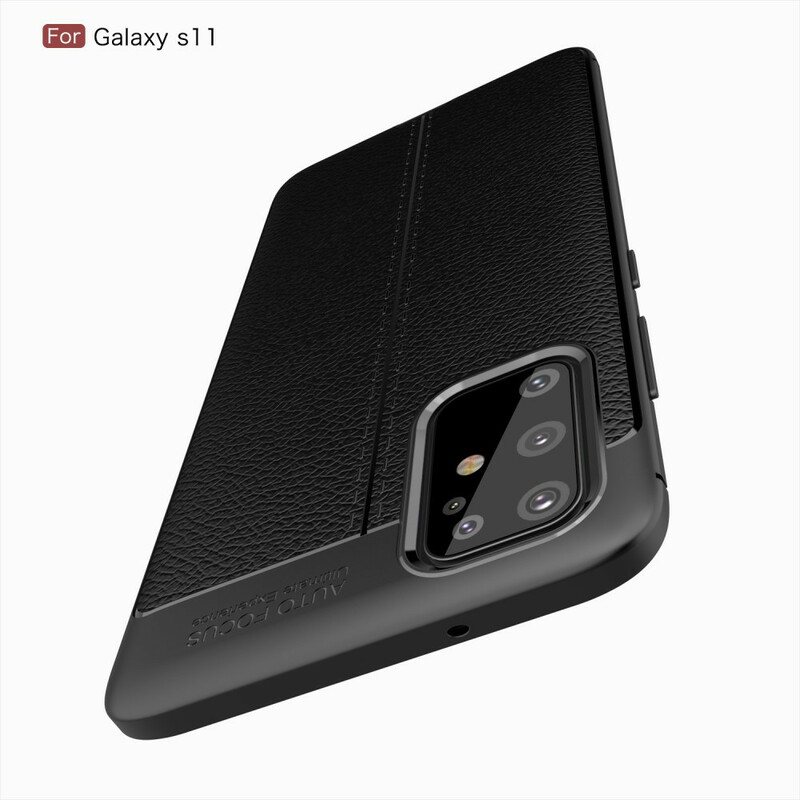 Deksel Til Samsung Galaxy S20 Plus / S20 Plus 5G Lychee Double Line