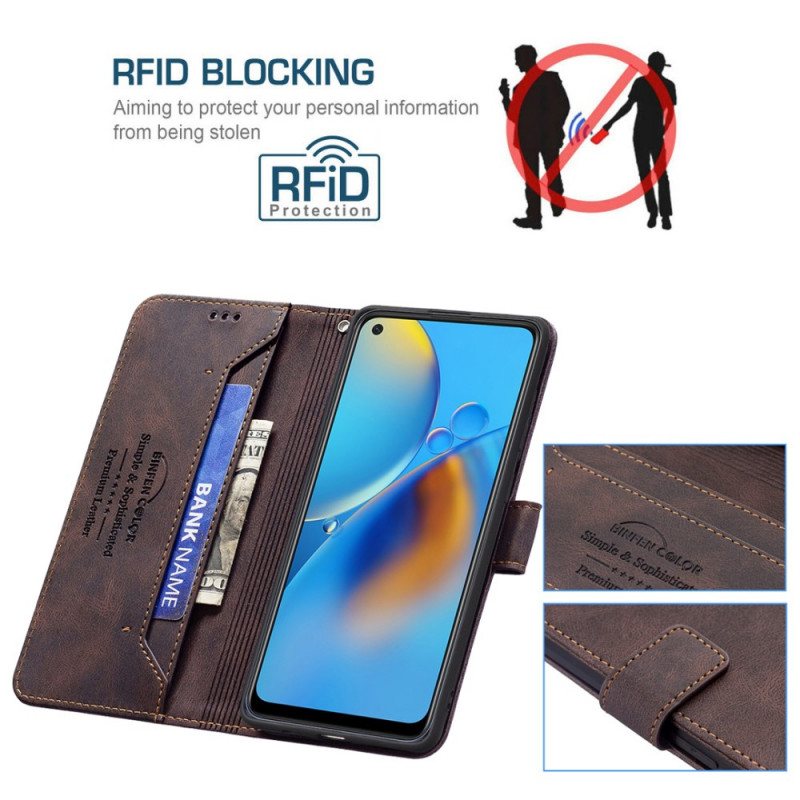 Folio Deksel Til Oppo A74 4G Rfid Binfen Farge