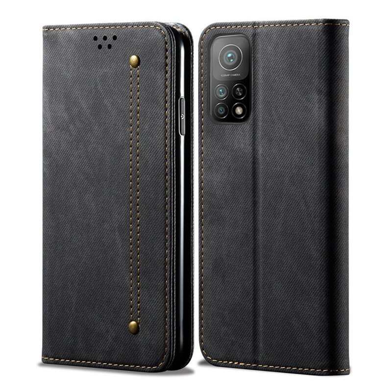 Beskyttelse Deksel Til Xiaomi Mi 10T / 10T Pro Folio Deksel Denim Stoff