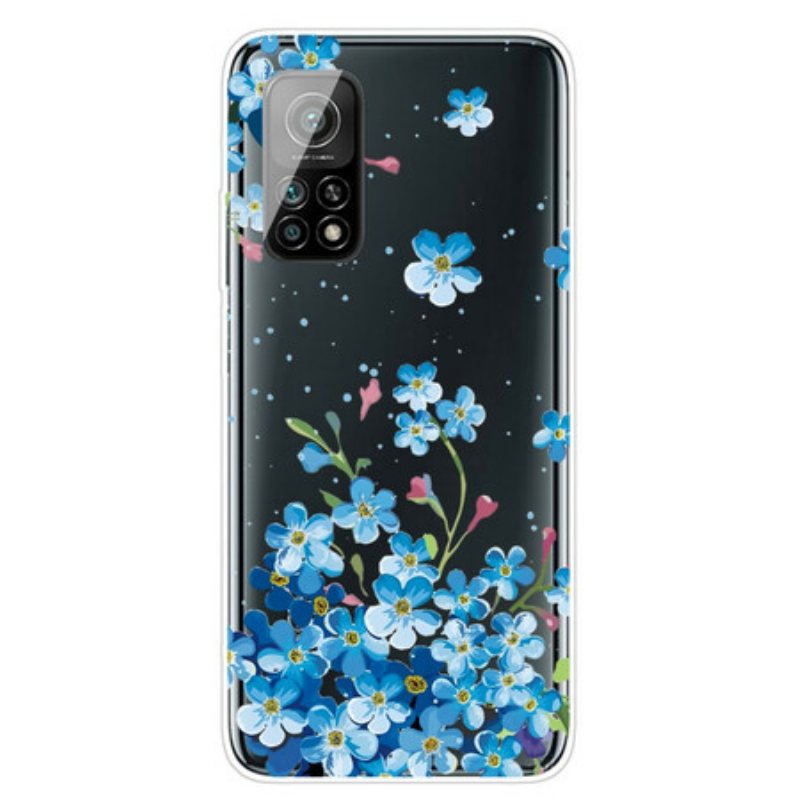 Deksel Til Xiaomi Mi 10T / 10T Pro Bukett Med Blå Blomster