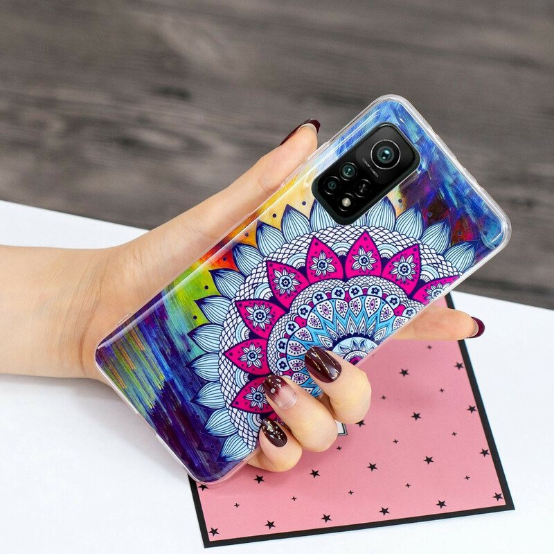 Deksel Til Xiaomi Mi 10T / 10T Pro Fluorescerende Fargerik Mandala