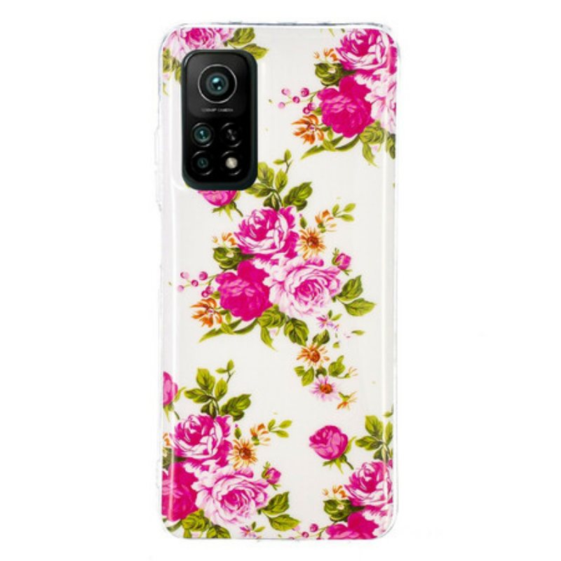 Deksel Til Xiaomi Mi 10T / 10T Pro Fluorescerende Liberty-blomster