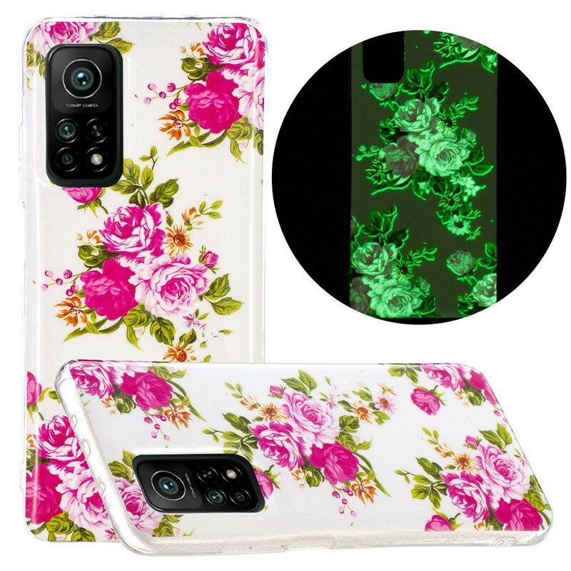 Deksel Til Xiaomi Mi 10T / 10T Pro Fluorescerende Liberty-blomster