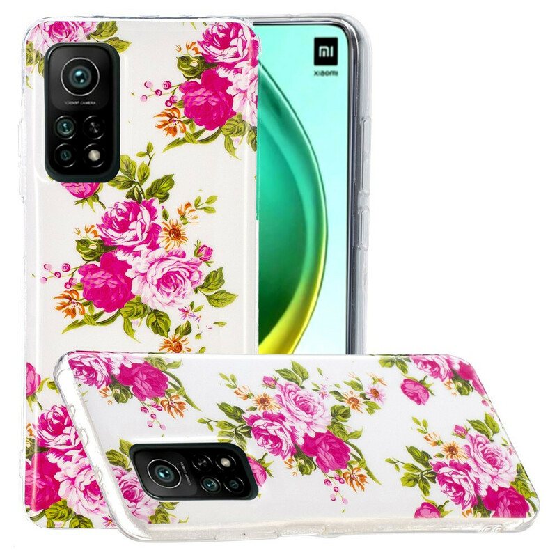 Deksel Til Xiaomi Mi 10T / 10T Pro Fluorescerende Liberty-blomster