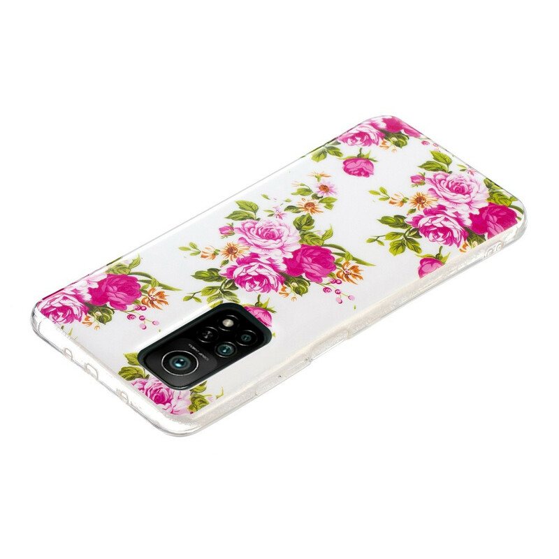 Deksel Til Xiaomi Mi 10T / 10T Pro Fluorescerende Liberty-blomster