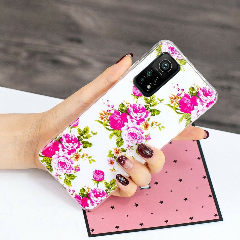 Deksel Til Xiaomi Mi 10T / 10T Pro Fluorescerende Liberty-blomster