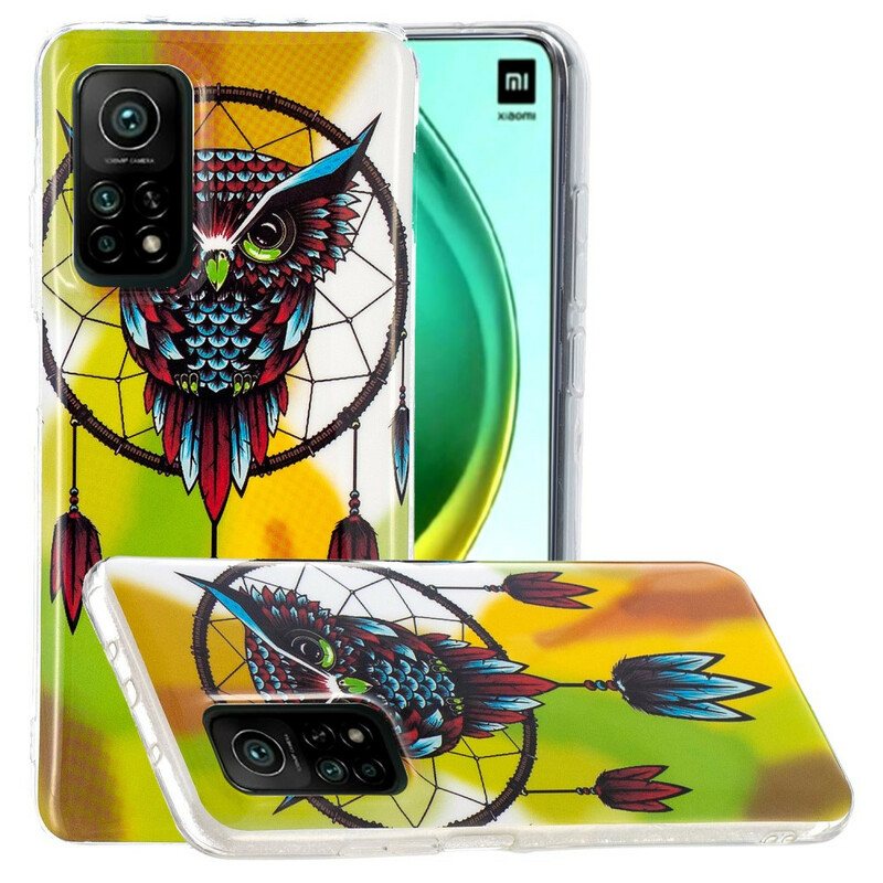 Deksel Til Xiaomi Mi 10T / 10T Pro Fluorescerende Owl Dream Catcher