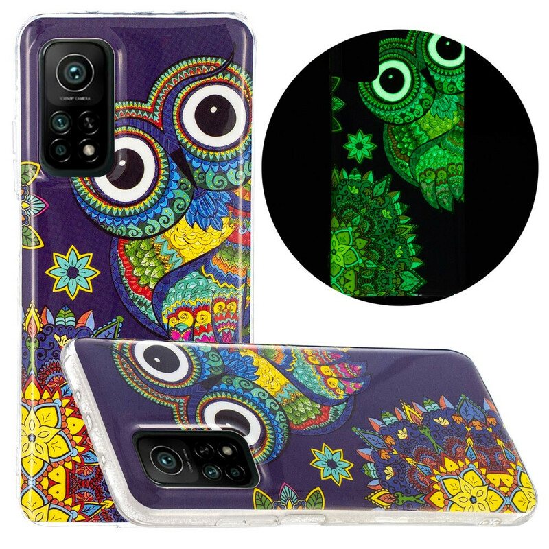 Deksel Til Xiaomi Mi 10T / 10T Pro Fluorescerende Ugle Mandala