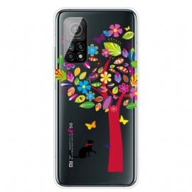 Deksel Til Xiaomi Mi 10T / 10T Pro Katt Under Det Fargerike Treet