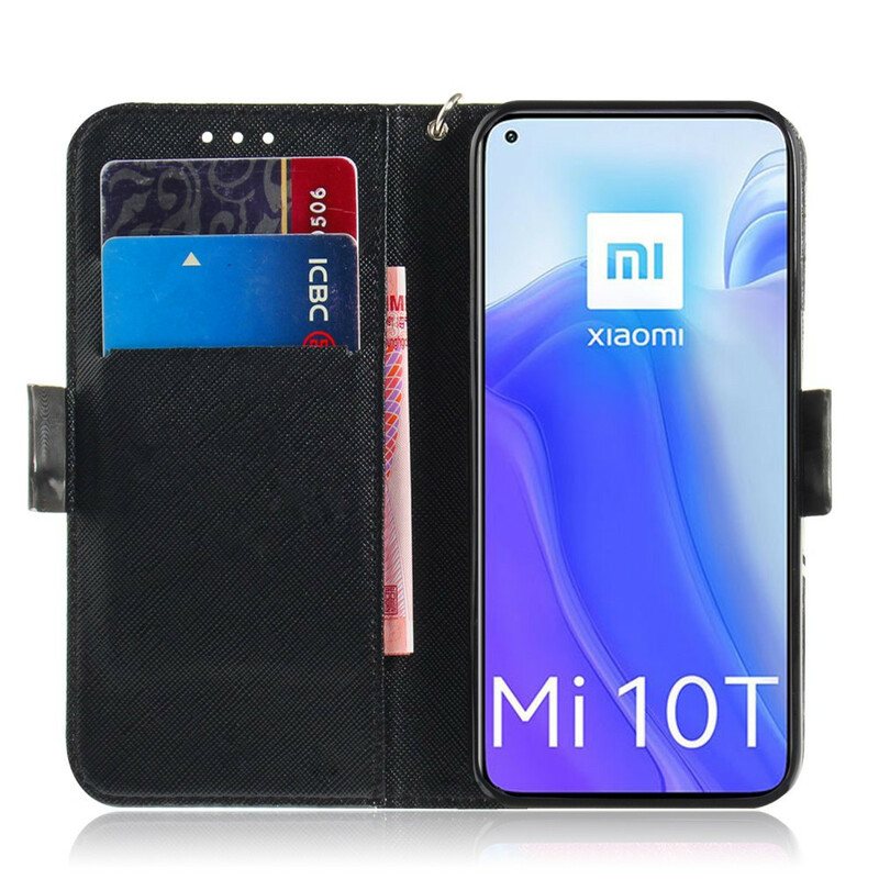 Folio Deksel Til Xiaomi Mi 10T / 10T Pro Med Kjede Mesterlig Mandala Med Stropp