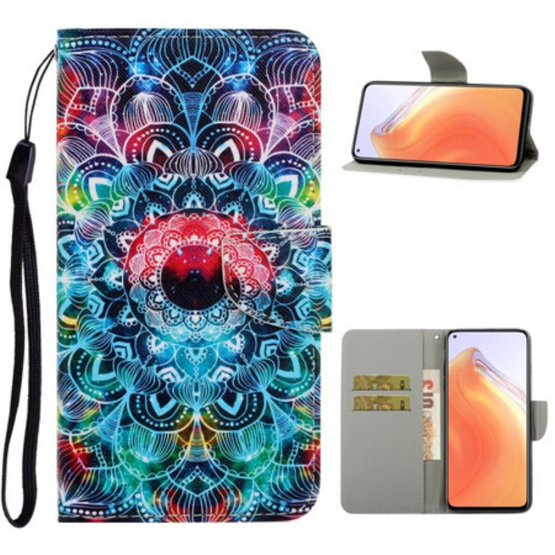 Folio Deksel Til Xiaomi Mi 10T / 10T Pro Med Kjede Prangende Strappy Mandala