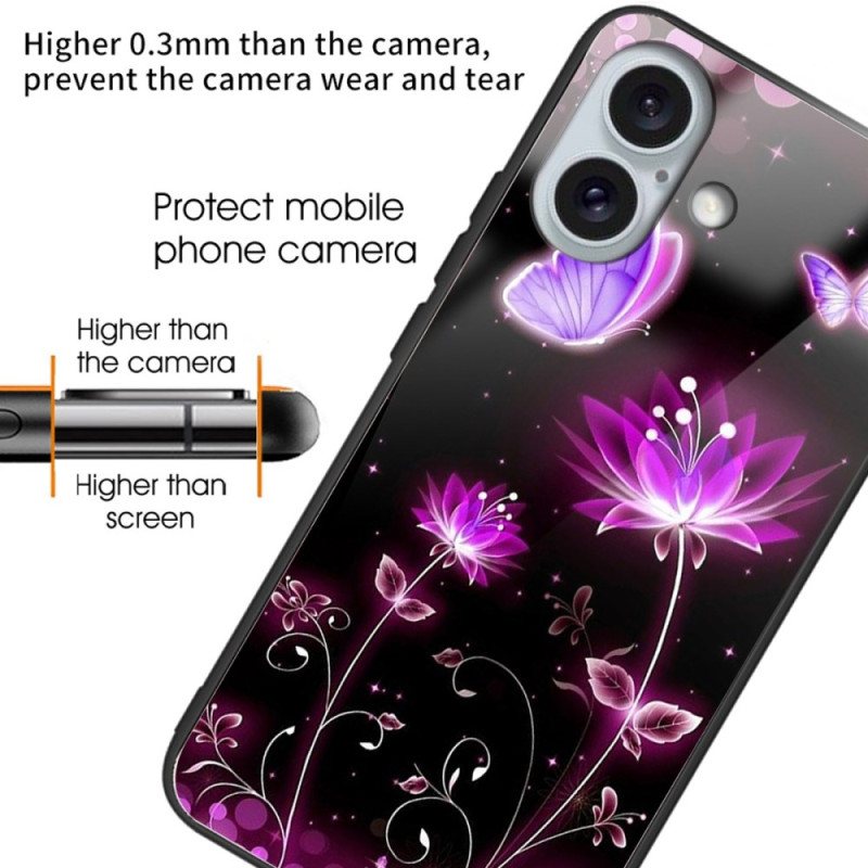 Deksel iPhone 16 Plus Fluorescerende Lotus