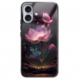 Deksel iPhone 16 Plus Lotus Rose Herdet Glass